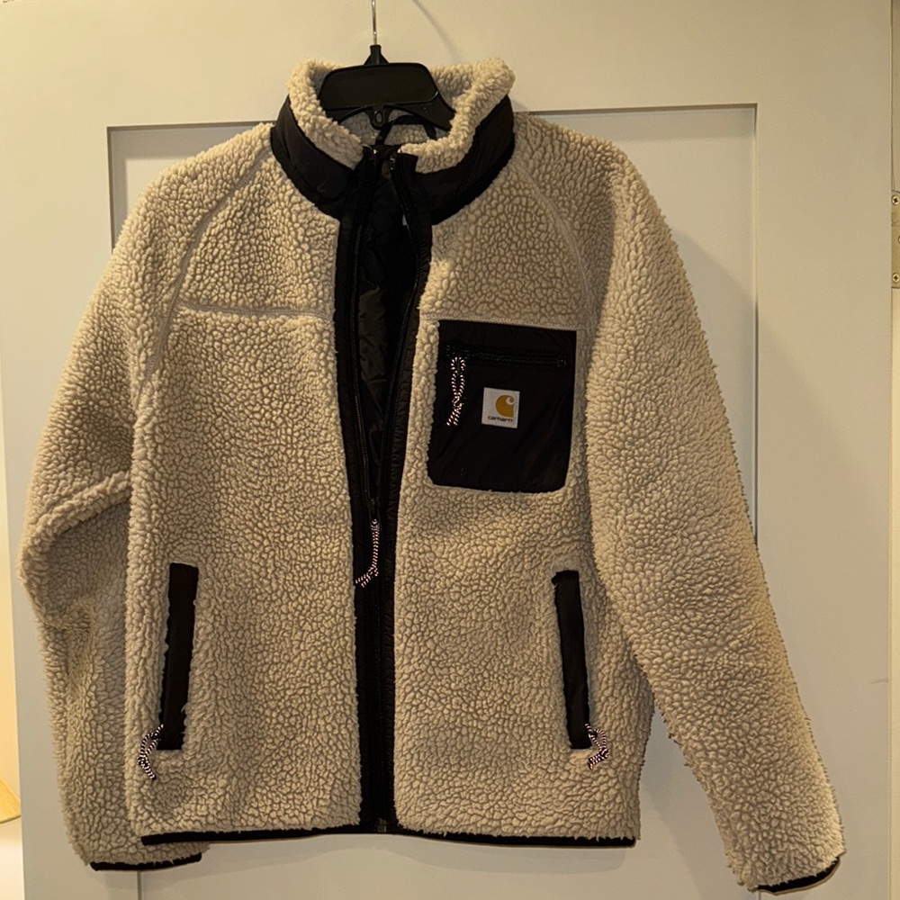 Carhartt Sherpa Jacket - Cream and Black